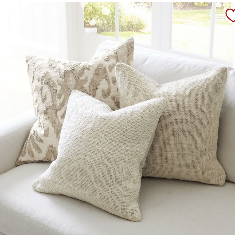 Pottery Barn Faye Linen Textured Pillow cover